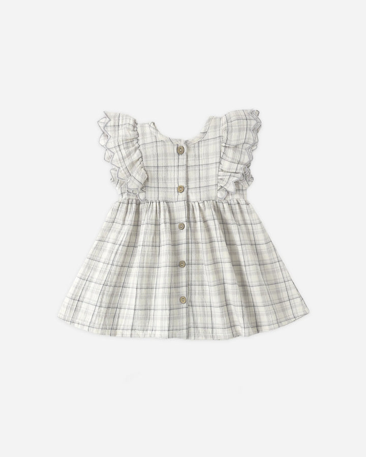 Quincy Mae – Alina Dress in Blue Plaid
