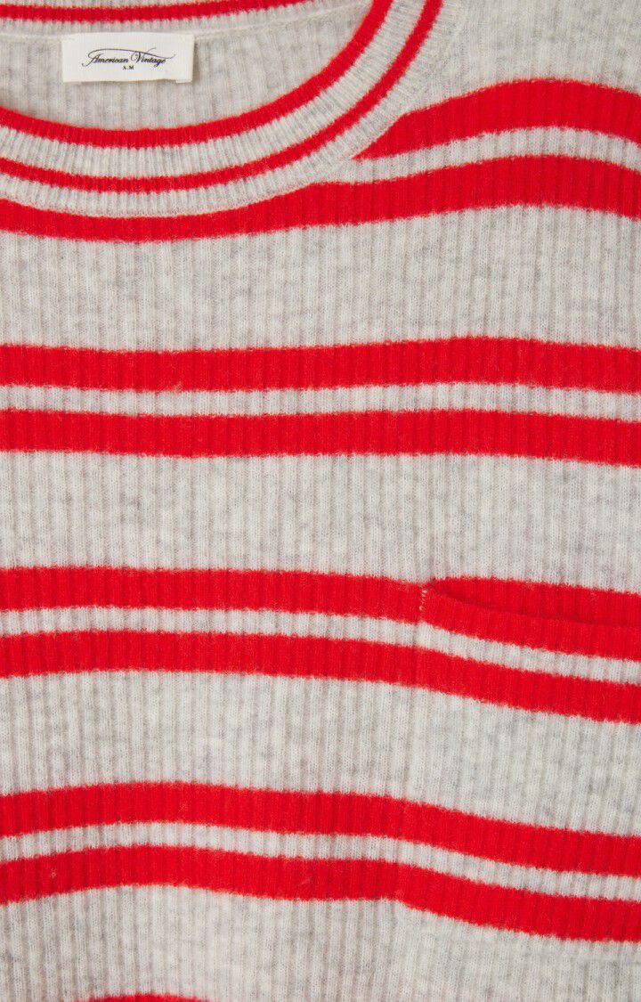 American Vintage – Raxow Jumper in Heather Grey Strawberry Stripes