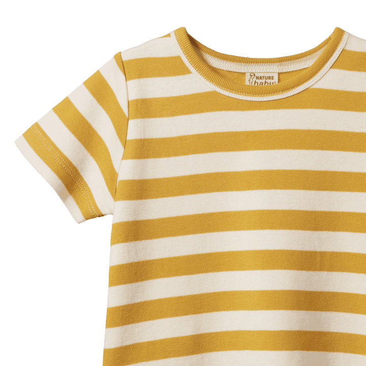 Nature Baby – River Tee in Golden Sea Stripe