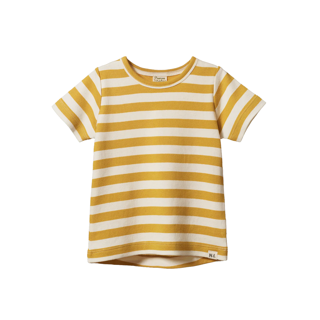 Nature Baby – River Tee in Golden Sea Stripe