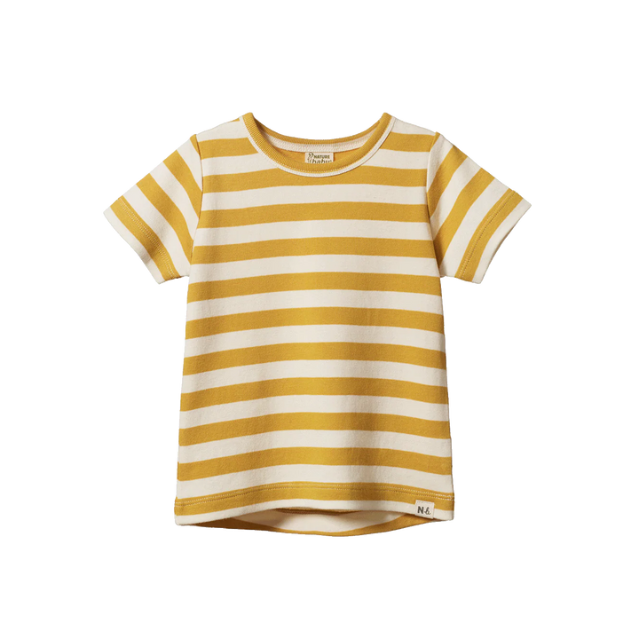 Nature Baby – River Tee in Golden Sea Stripe