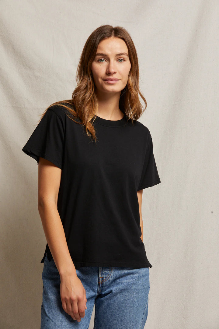 Perfect White Tee - Ruby Boxy Tee in Black