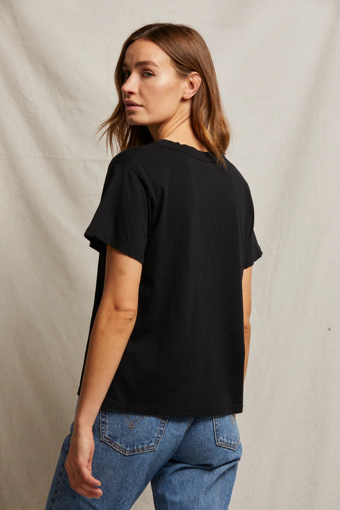 Perfect White Tee - Ruby Boxy Tee in Black