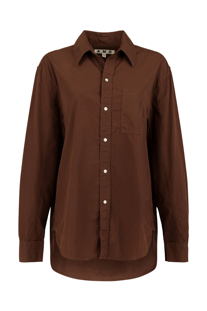 AMO Denim – Ruth Oversized Shirt in Cocoa