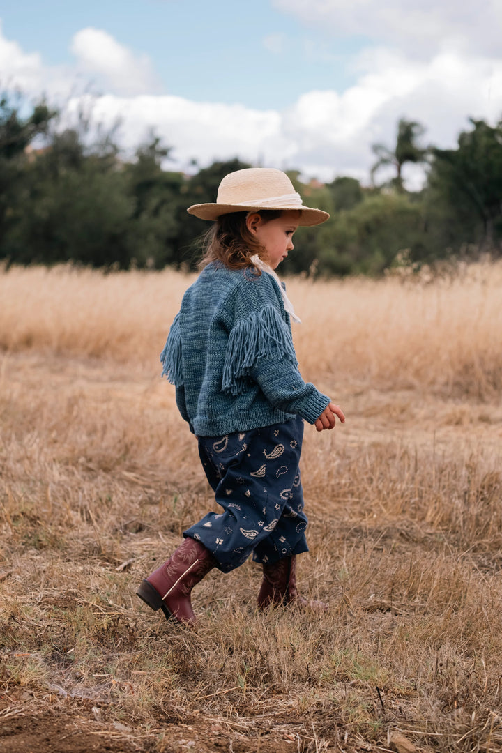 Wild Wawa- Overall Romper in Midnight Bandana