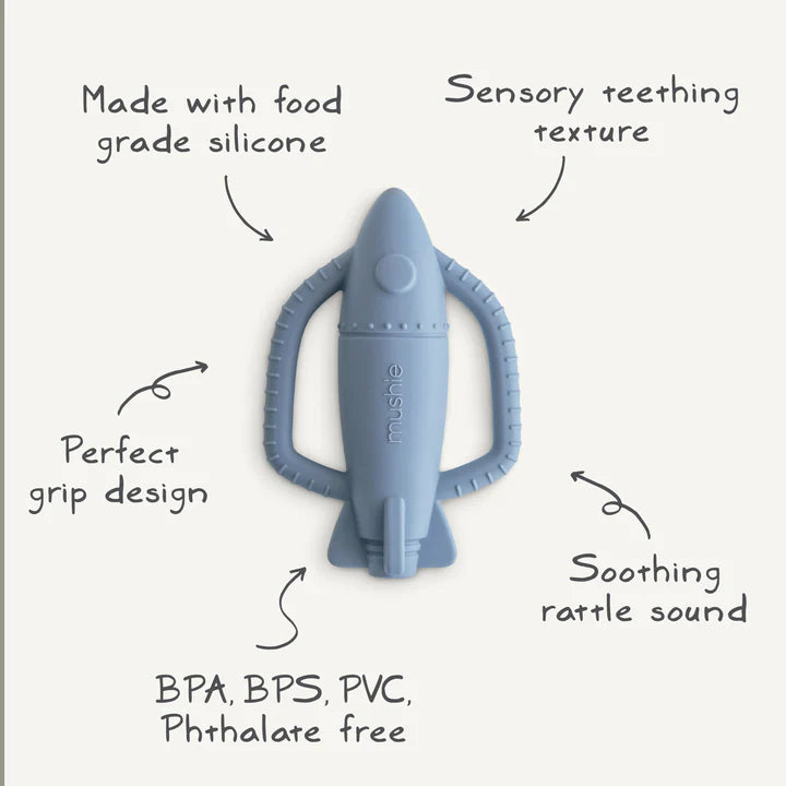 Mushie – Rocket Teether Rattle