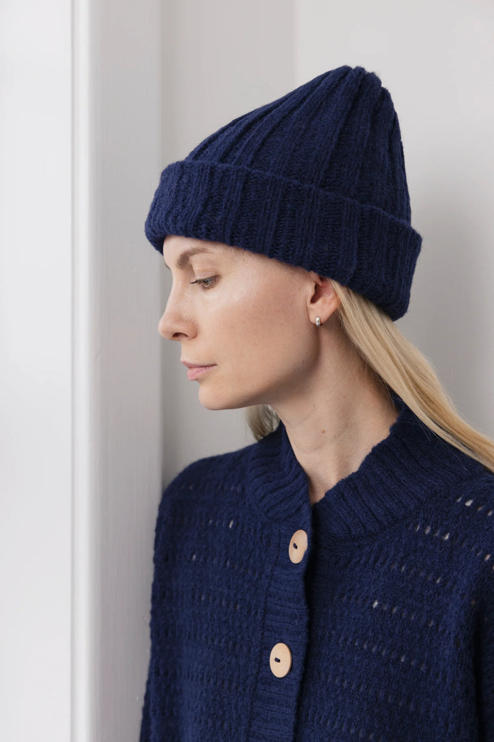 Wol Hide - Rib Hat in Marine