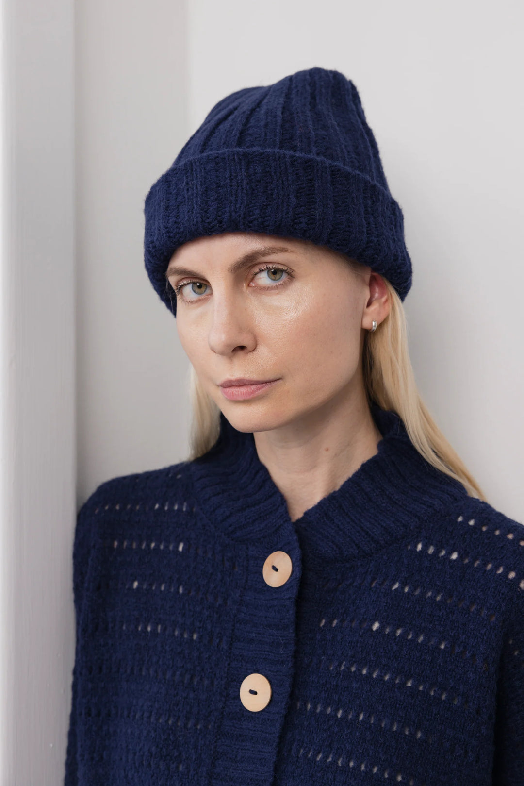 Wol Hide - Rib Hat in Marine