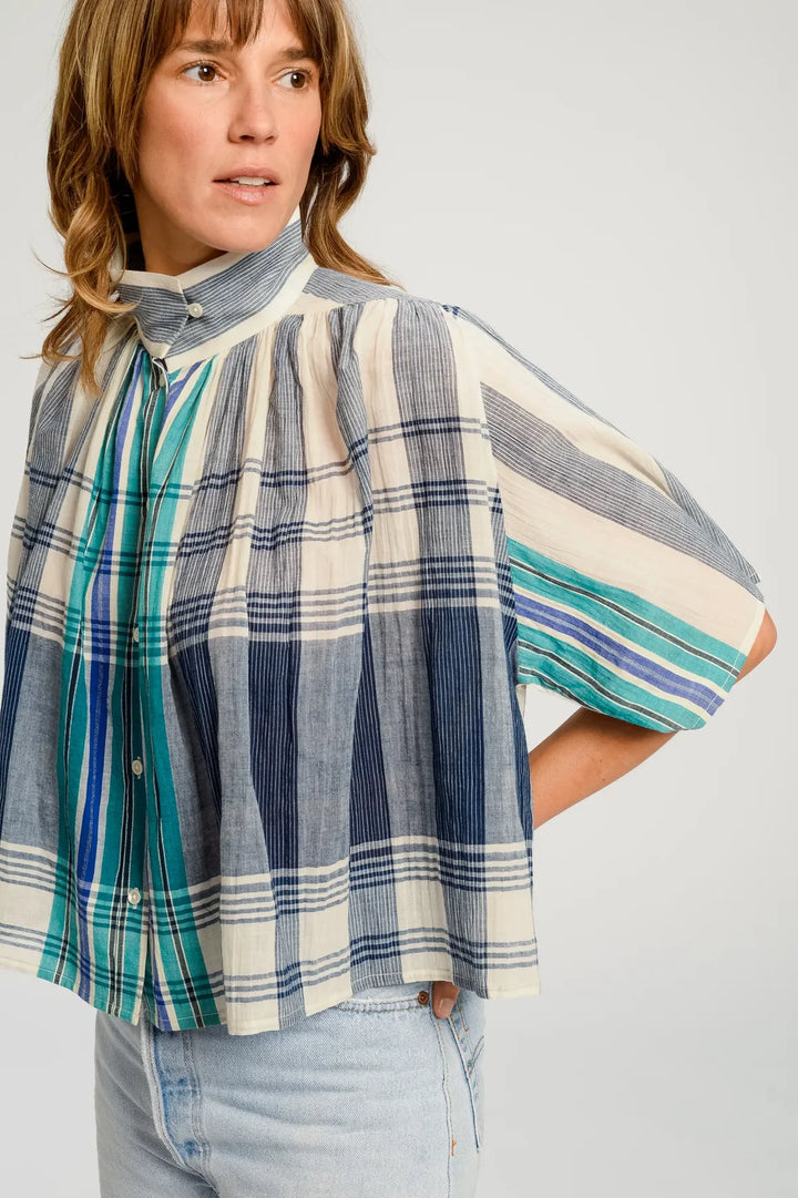 V De Vinster – Sakai Shirt in Bhumi Emerald