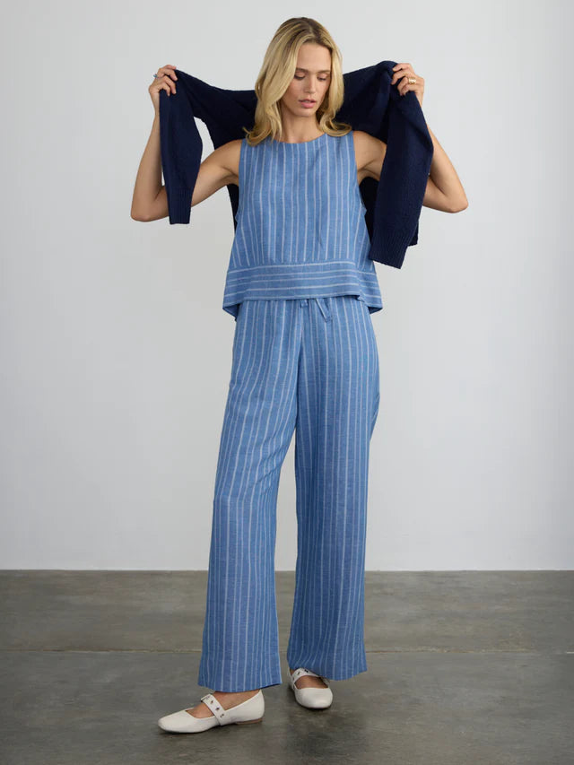 Margaret O'Leary – Avery Button Back Tank in Riviera