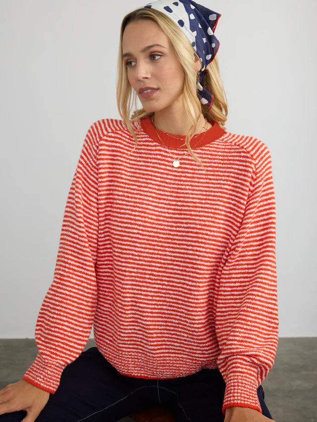 Margaret O'Leary – Lola Pullover in Tomato Stripe