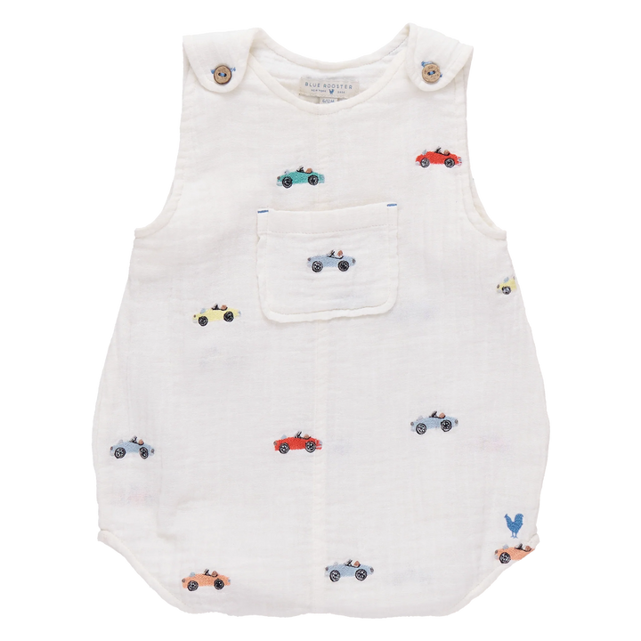 Pink Chicken – Noah Jumper in Vintage Car Embroidery