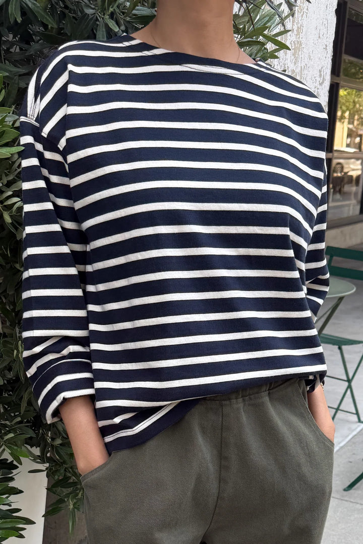 Le Bon Shoppe - Sailor Top in White Stripe on Navy
