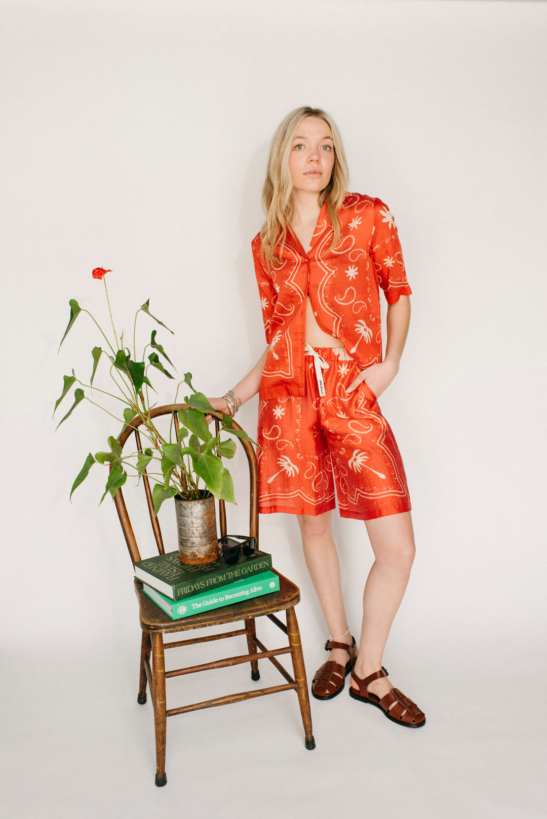Ottod'Ame - Printed Shorts in Fiamma