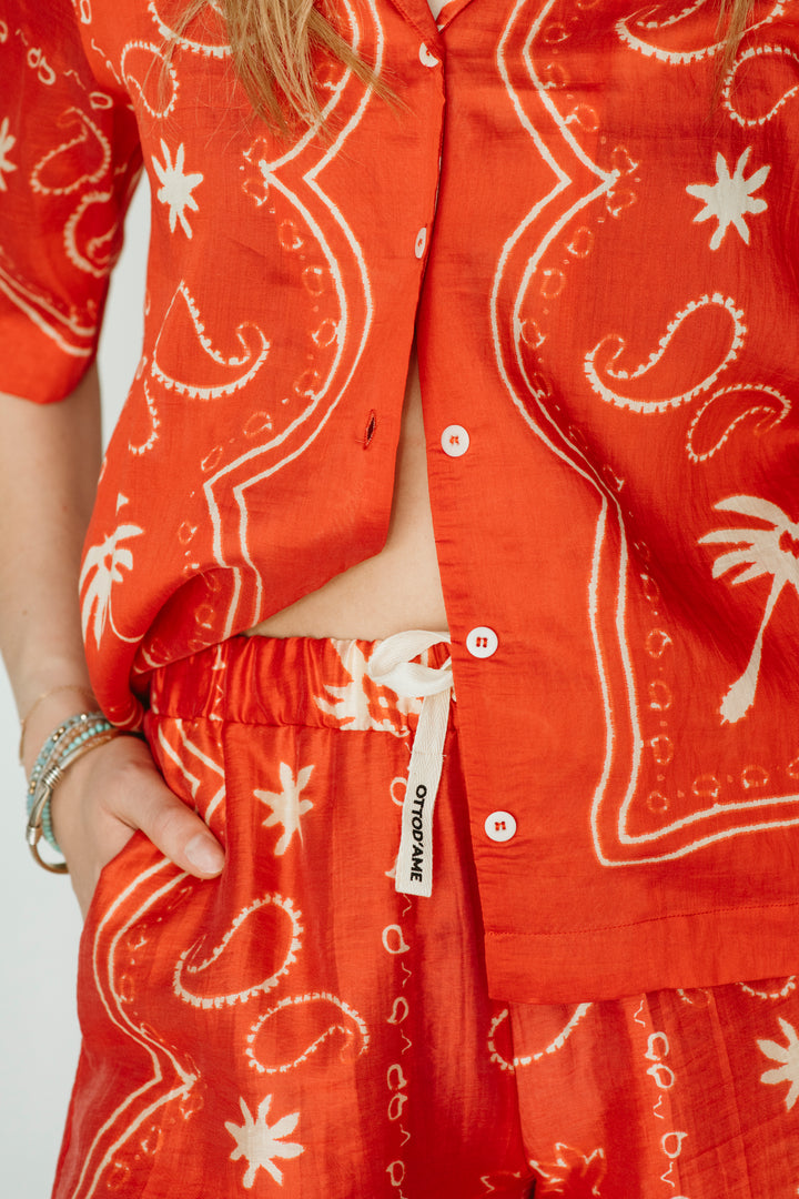 Ottod'Ame - Printed Shirt in Fiamma