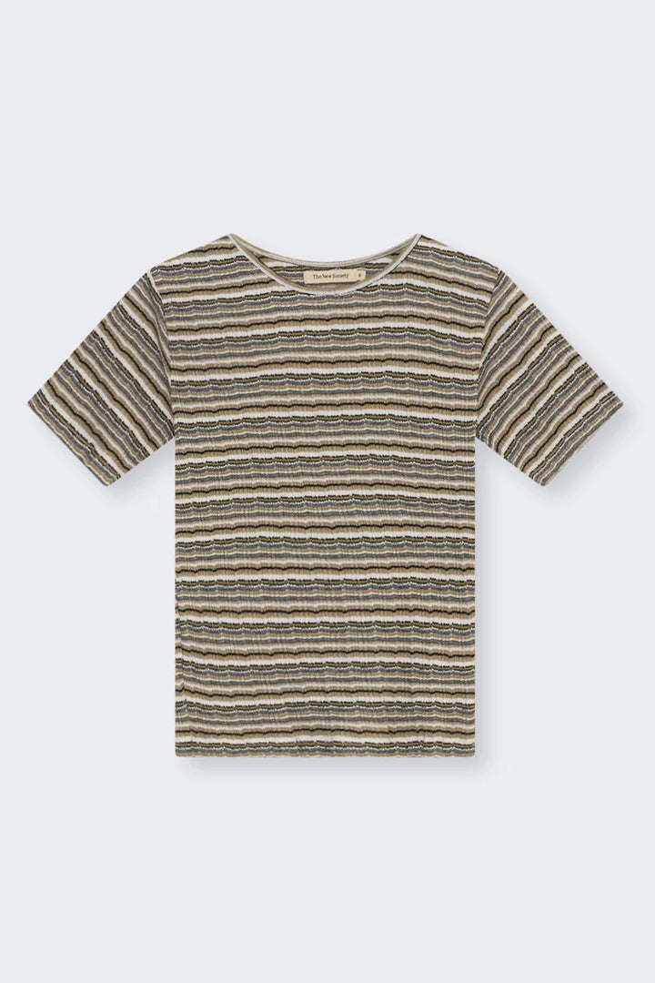 The New Society – Silene Tee in Multicolor Stripe