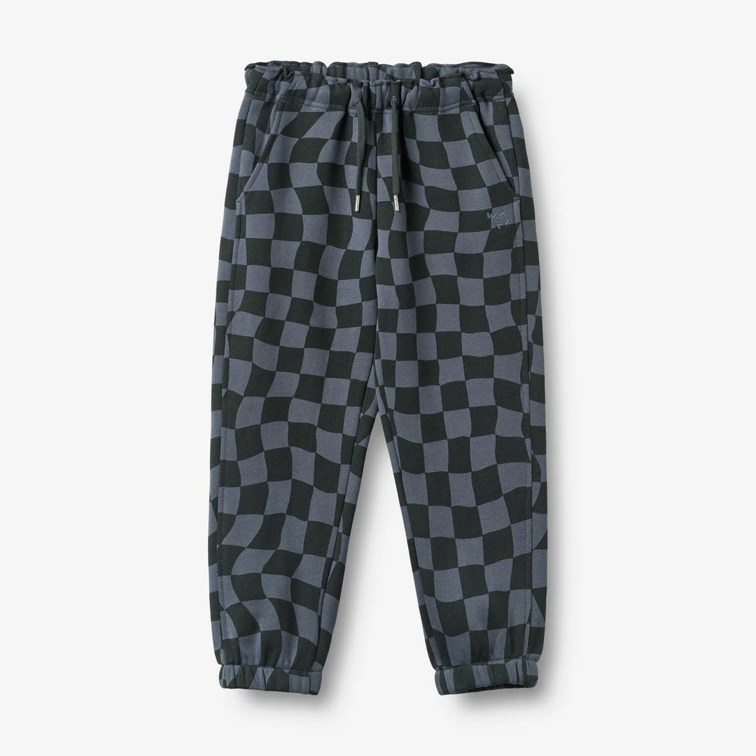 Wheat- Cosmo Joggers in Navy Blue Check
