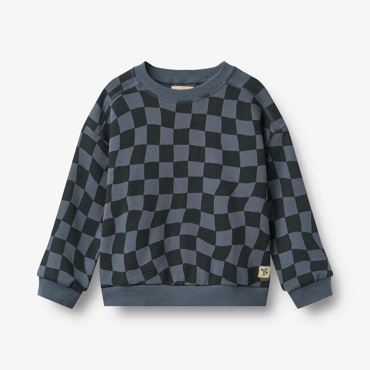 Wheat- Cosmo Crew in Navy Blue Check