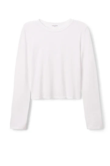 Perfect White Tee - Jamie Long Sleeve Crew Neck in White