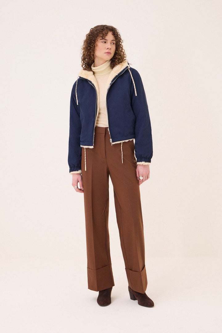 Ottod'Ame - Reversible Short Jacket in Night Blue