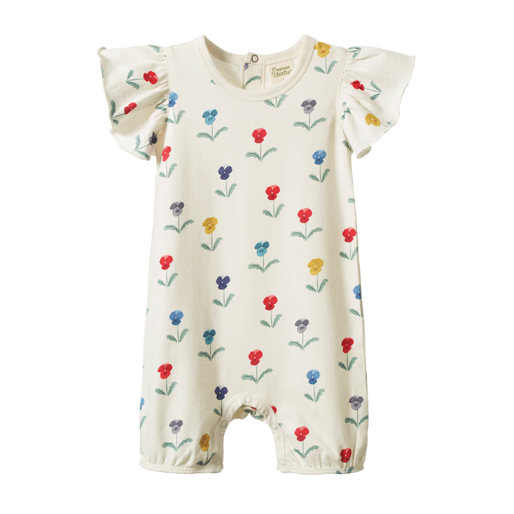Nature Baby – Tilly Suit in Delphine Blooms Print