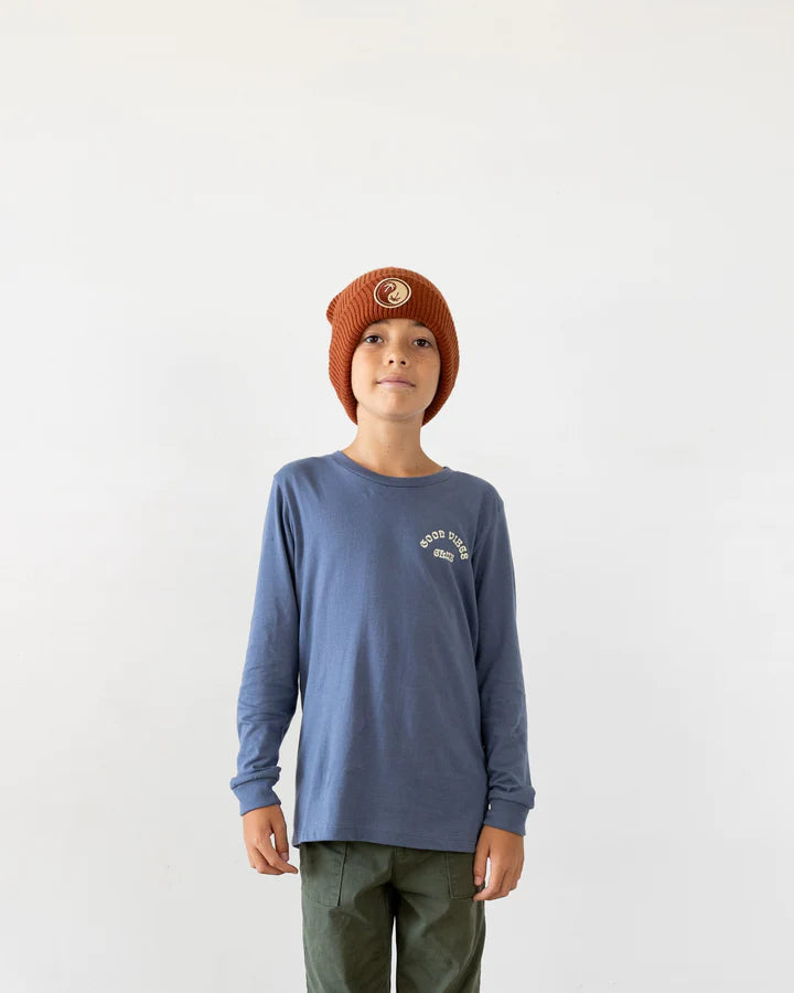 Tiny Whales – Good Vibes Club Long Sleeve in Navy