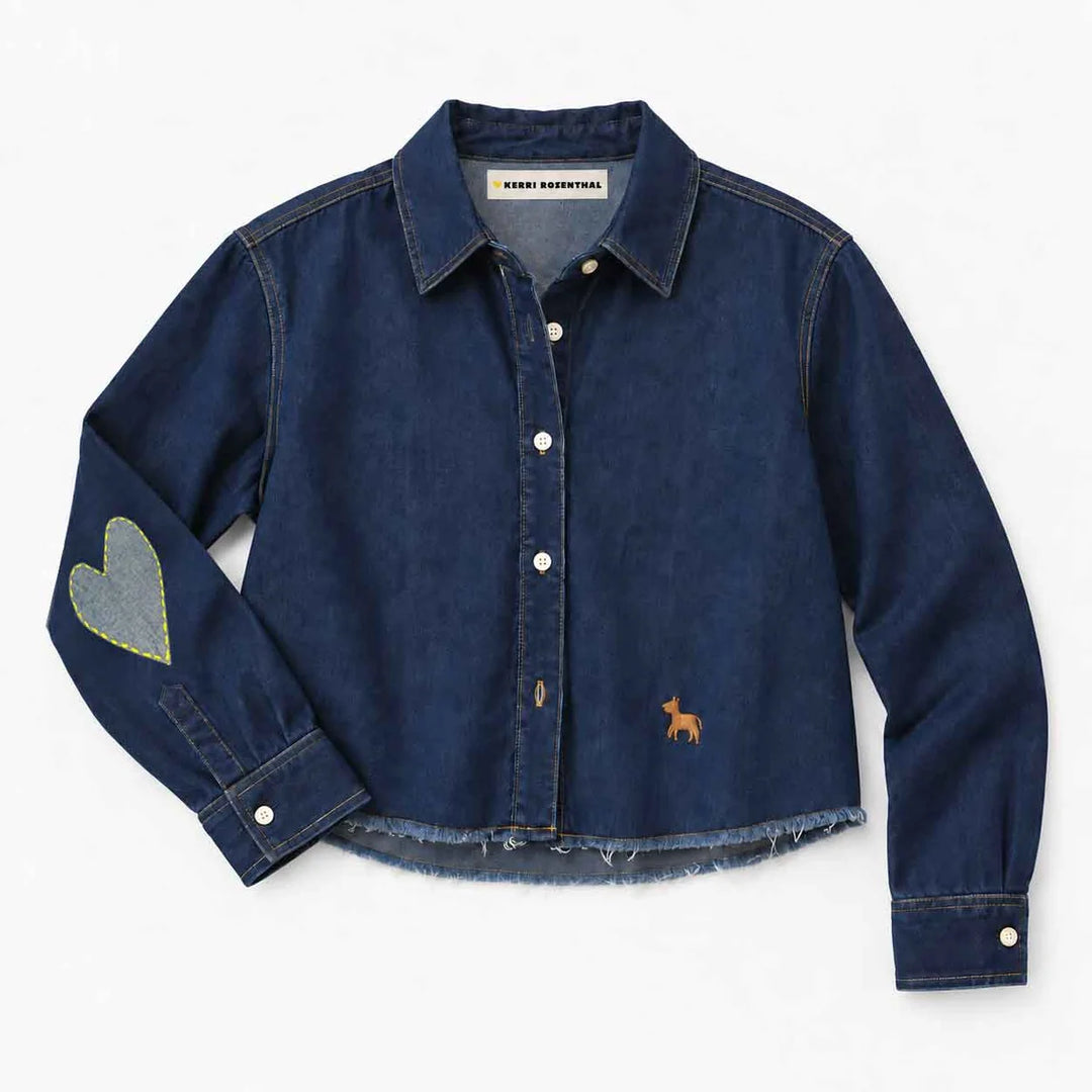 Kerri Rosenthal – Tia Love Reigns Shirt in True Denim
