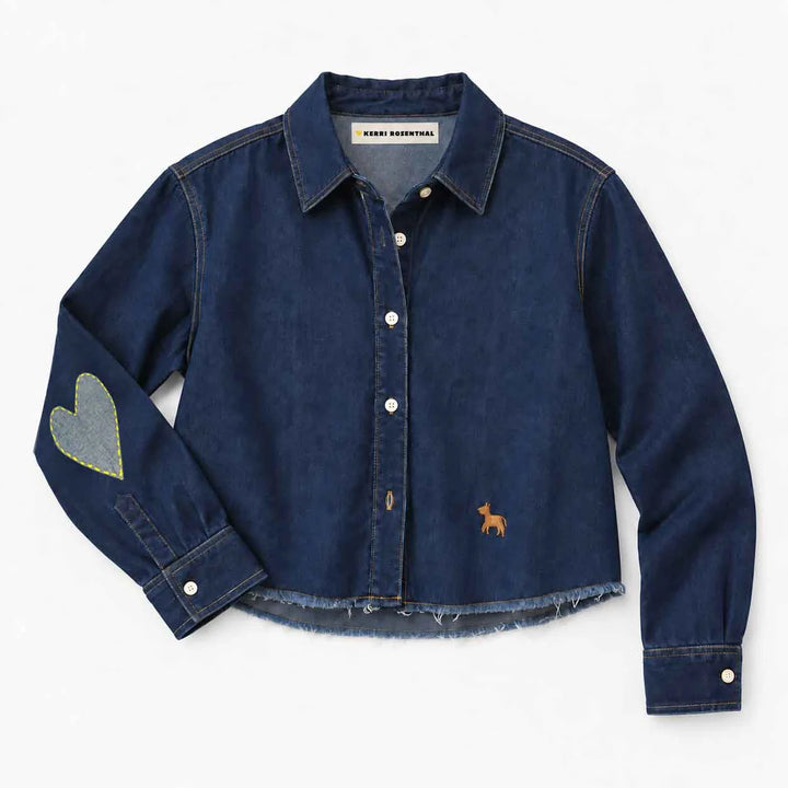 Kerri Rosenthal – Tia Love Reigns Shirt in True Denim