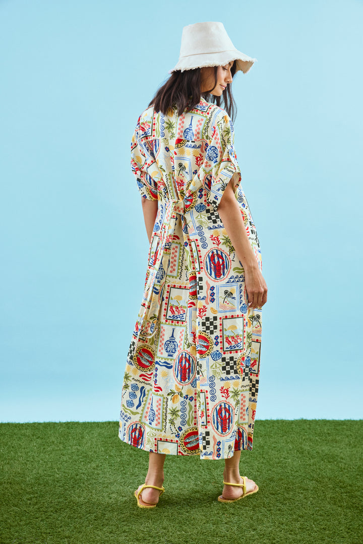 Hunter Bell - Charlotte Dress in Coastal Conversation