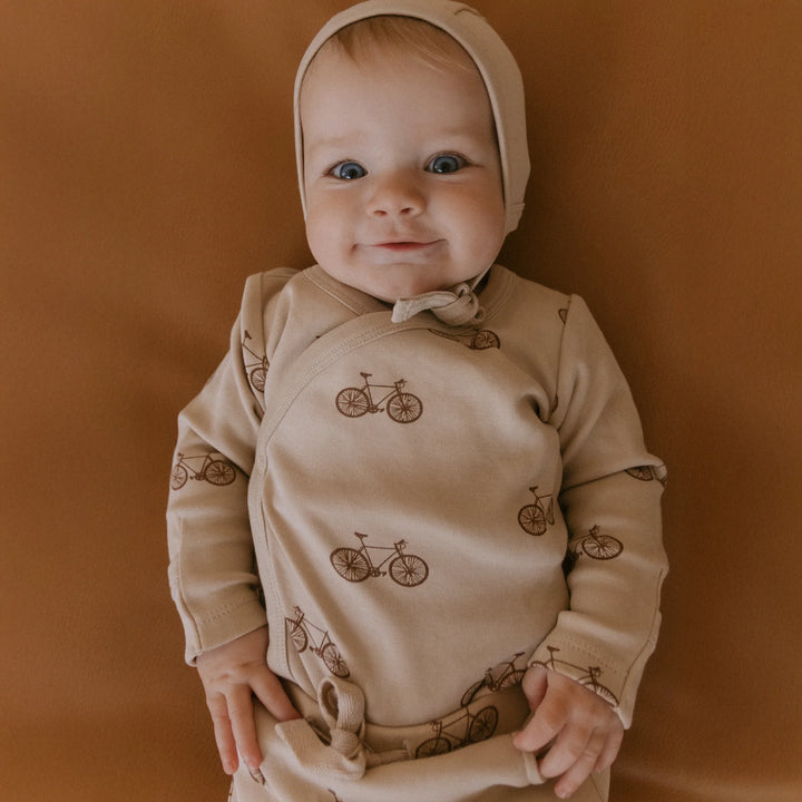 MakeMake Organics - Organic Kimono Onesie & Pants Set in Bicycles