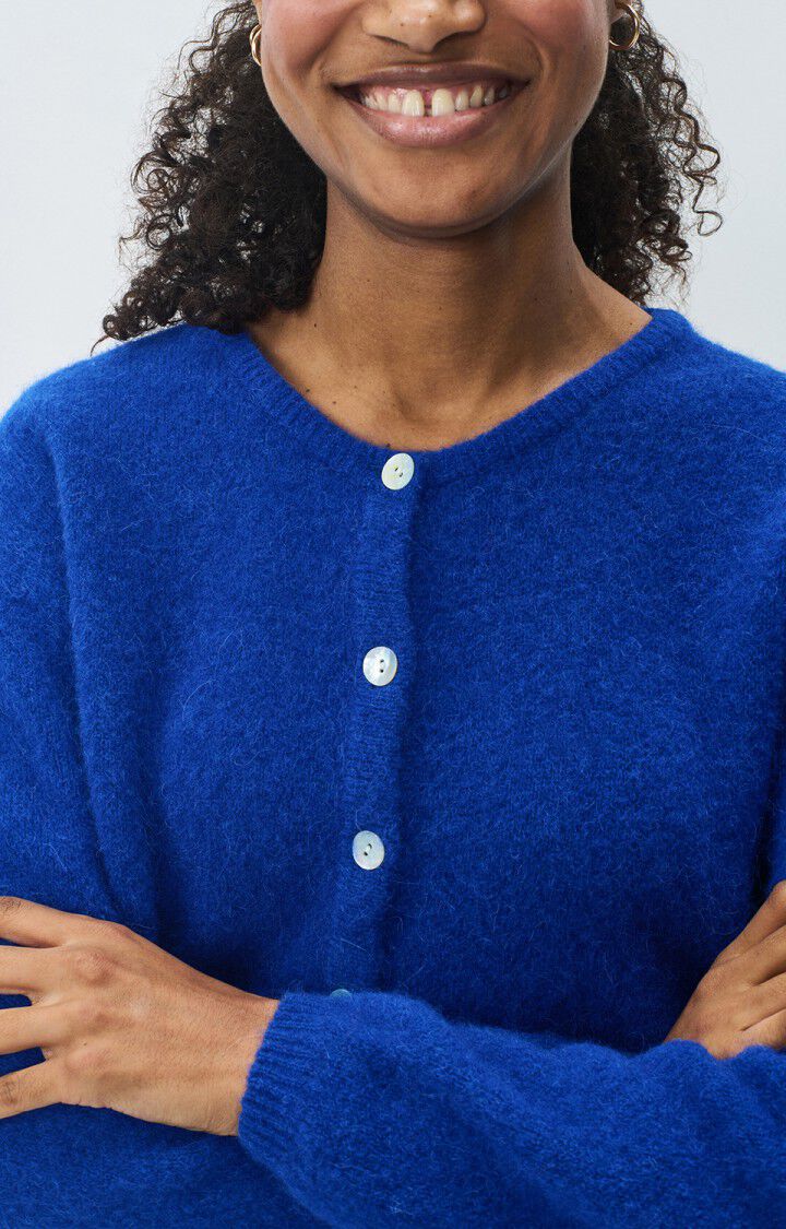 American Vintage – Vitow Button Front Cardigan in Royal Blue