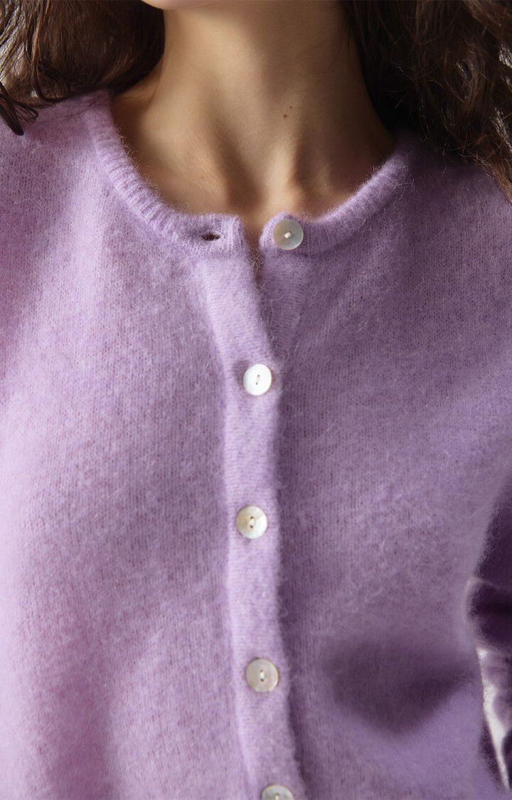 American Vintage – Vitow Button Front Cardigan in Lavender Melange