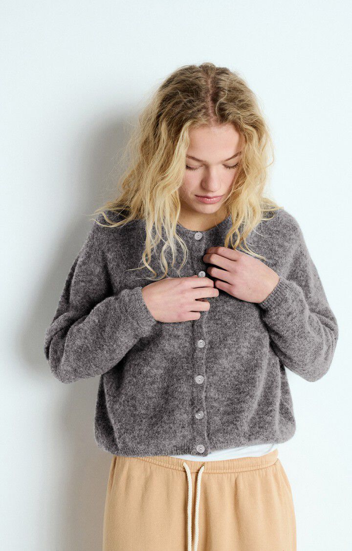 American Vintage – Vitow Button Front Cardigan in Steel