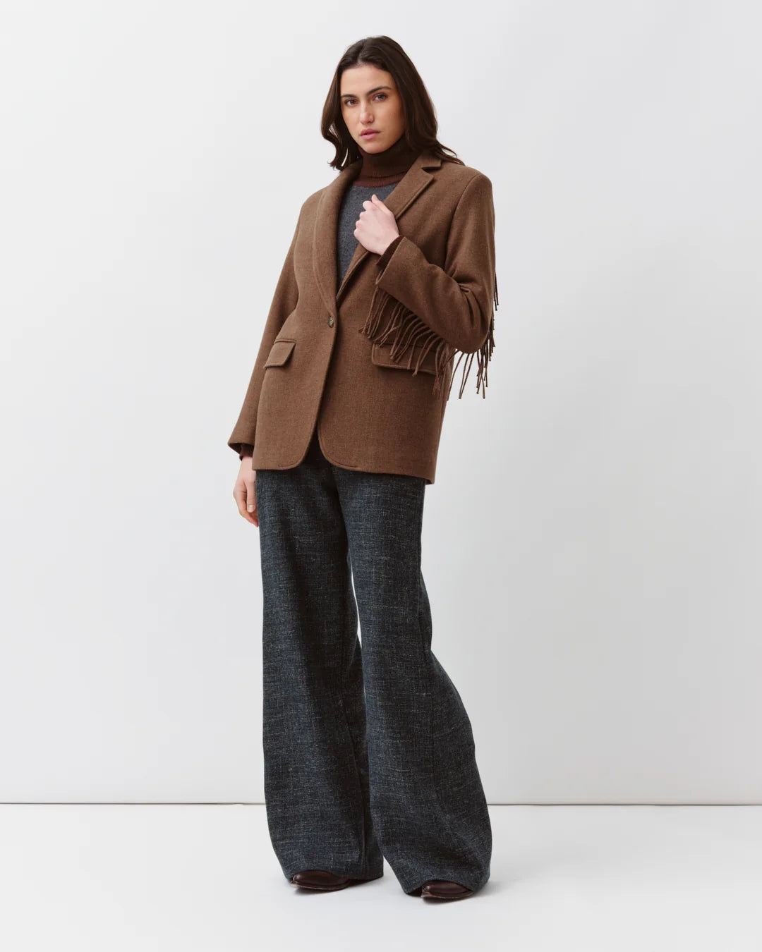 Diega - Vozo Fringe Jacket in Camel