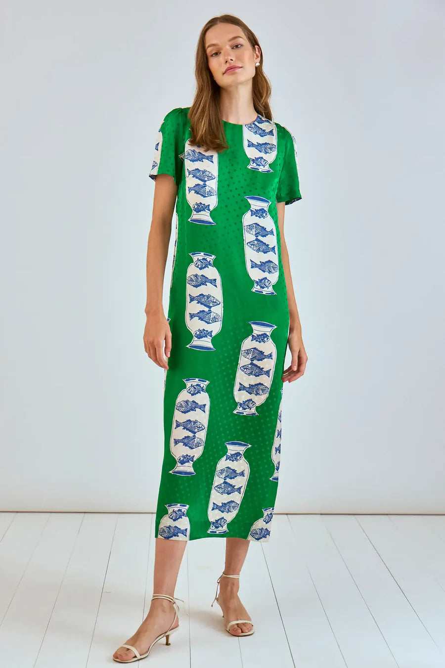 Hunter Bell - Valerie Dress in Herring Green