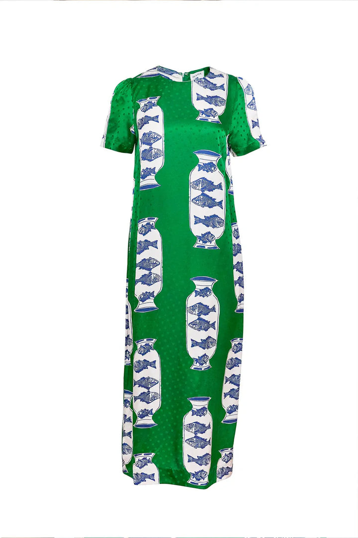 Hunter Bell - Valerie Dress in Herring Green