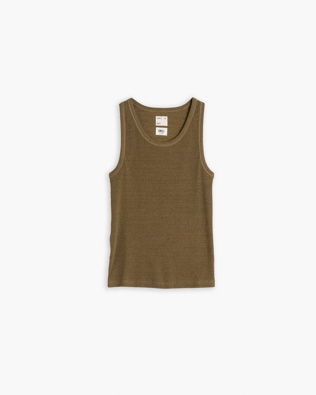 Girls of Dust - Military Rib Jersey Tank Top in Olive