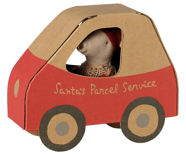 Maileg - Christmas mouse, Little Sister in Car Box