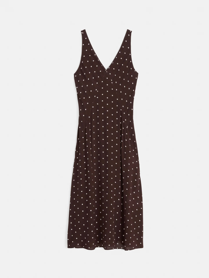 Alex Mill – Flora Polka Dot Dress in Espresso and White