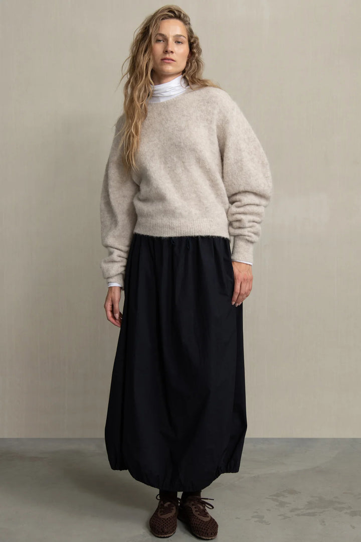 Humanoid – Anna Alpaca Knit Pullover in Beige Melange