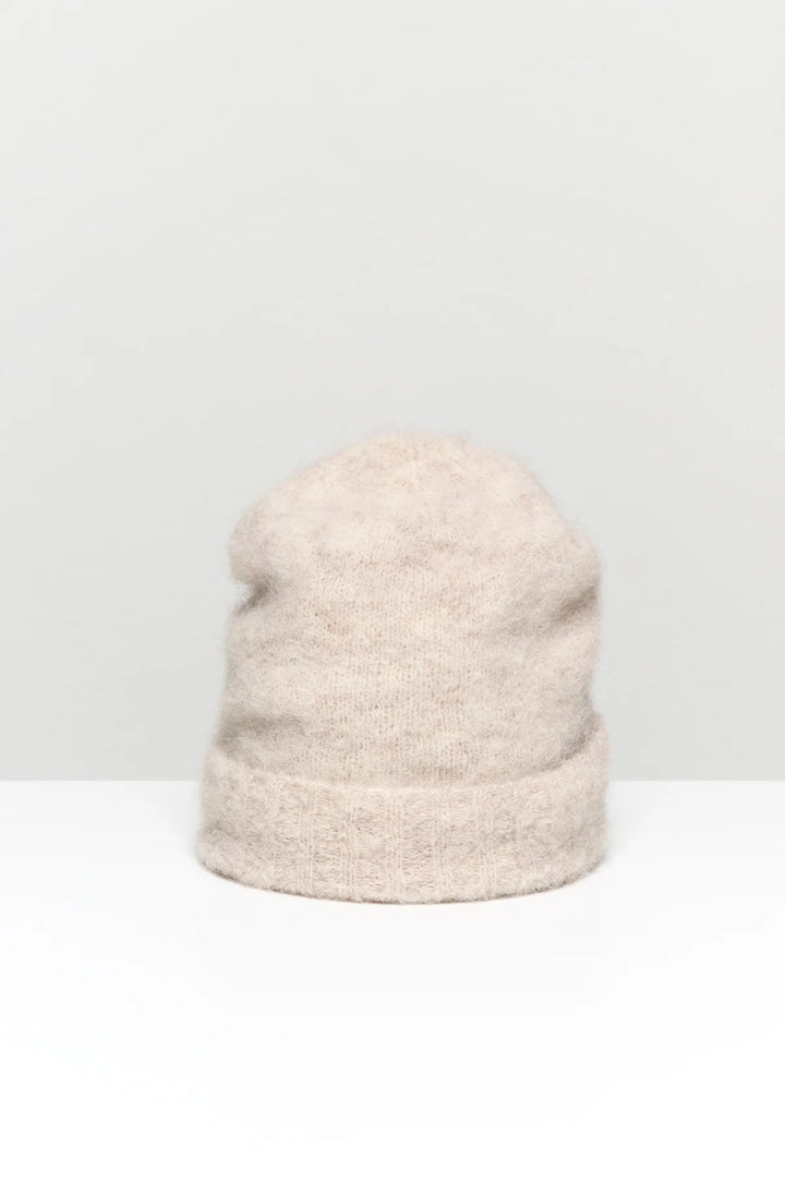 Humanoid – Assy Alpaca Knit Beanie in Beige Melange