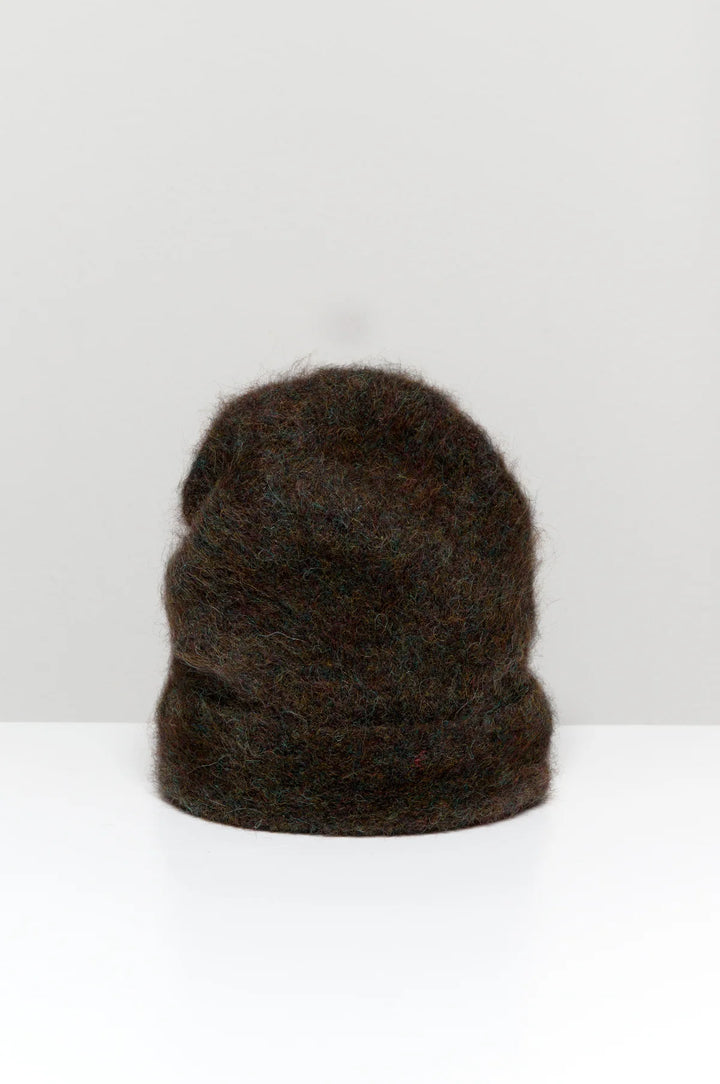 Humanoid – Assy Alpaca Knit Beanie in Brown Melange