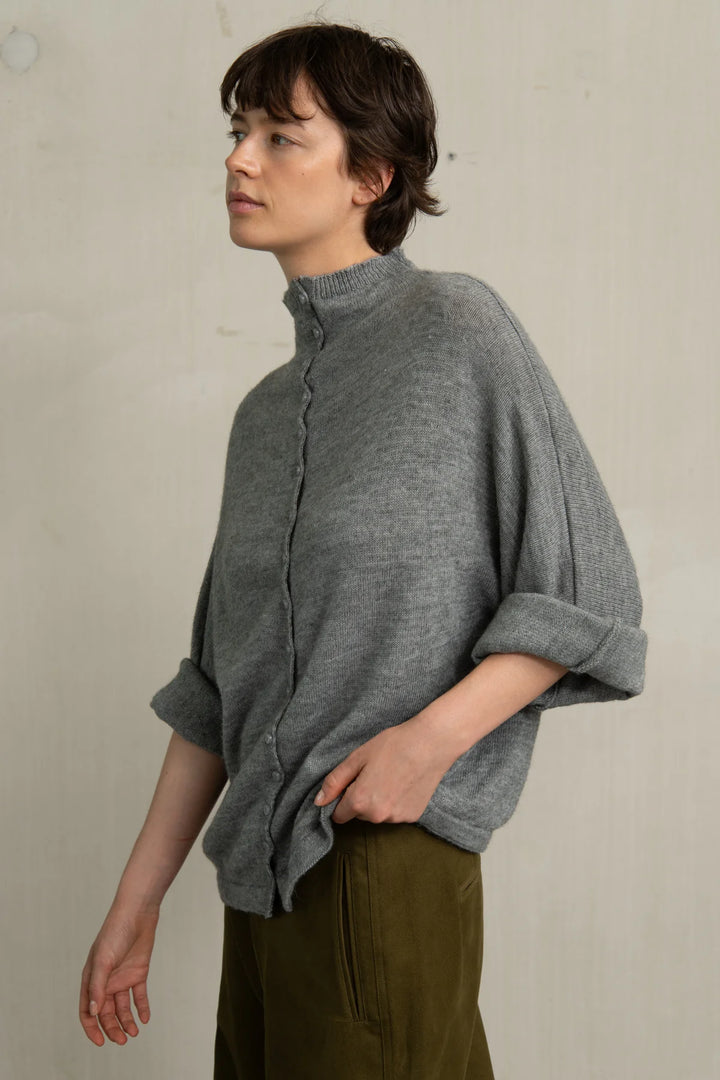 Humanoid – Diora Reversible Knit Cardigan in Grey