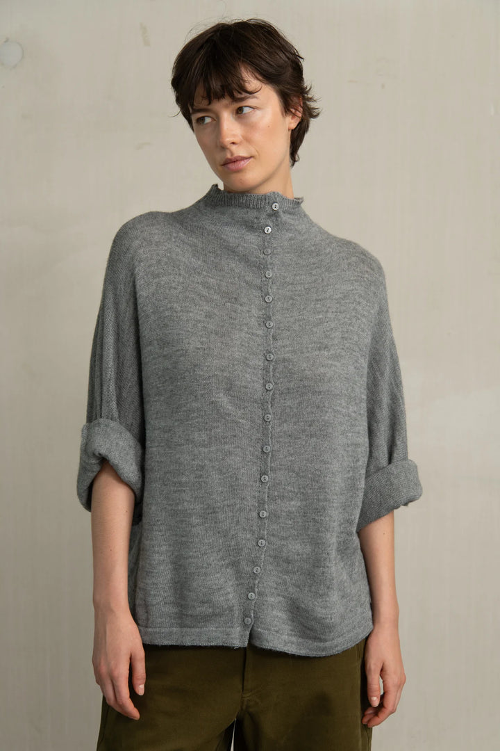 Humanoid – Diora Reversible Knit Cardigan in Grey