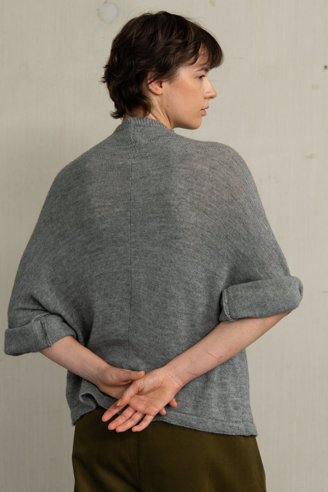 Humanoid – Diora Reversible Knit Cardigan in Grey