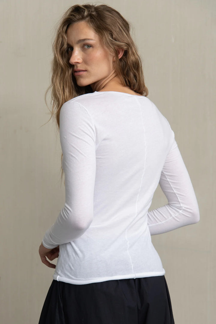 Humanoid – Hanya Cotton Long Sleeve Top in White