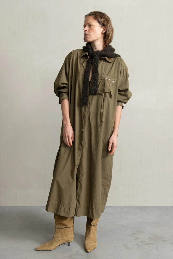 Humanoid – Wila Winter Cotton Dress in Army