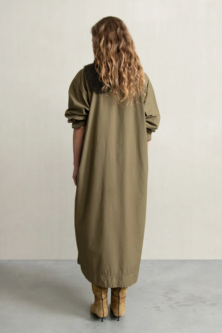 Humanoid – Wila Winter Cotton Dress in Army