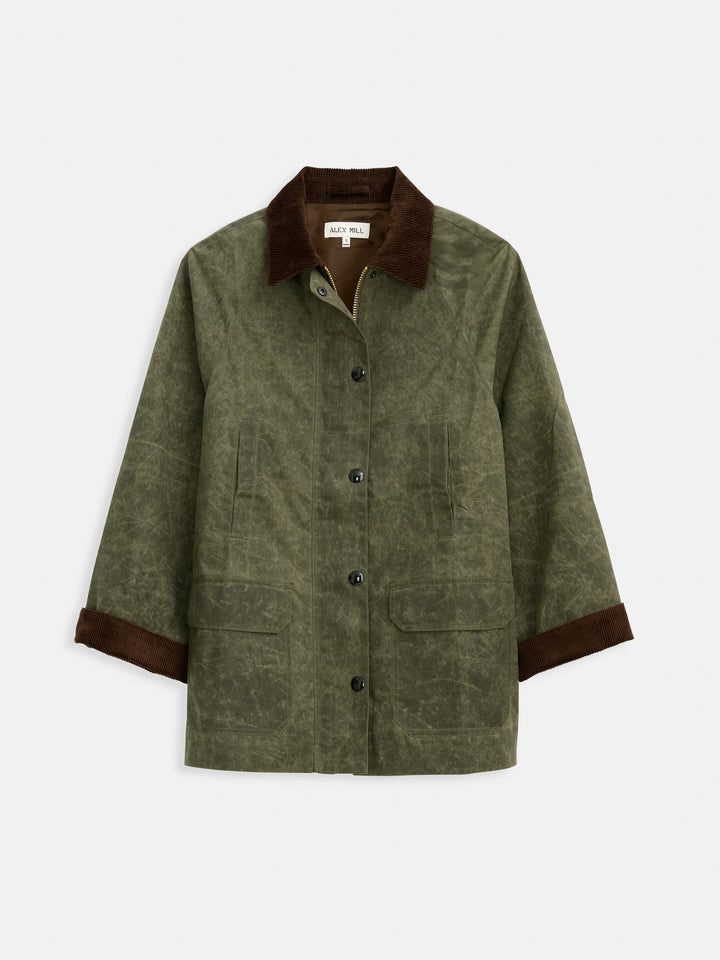 Alex Mill – Chiltern Waxed Cotton Street Jacket in Olive