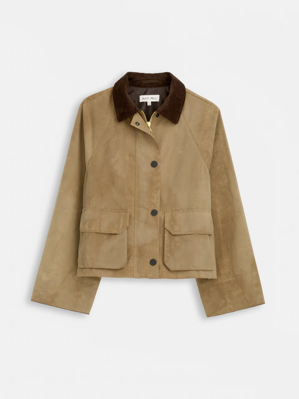 Alex Mill – Chiltern Waxed Canvas Cropped Jacket in Vintage Khaki
